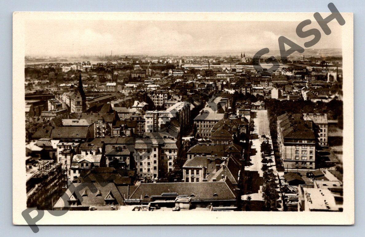 Pohlednice Ostrava panorama razítko ČSR (M713)