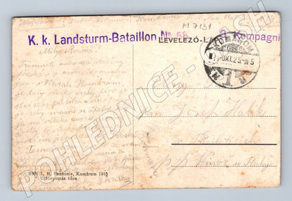 Pohlednice Komárom 1915 důstojnické kasino (M7131)