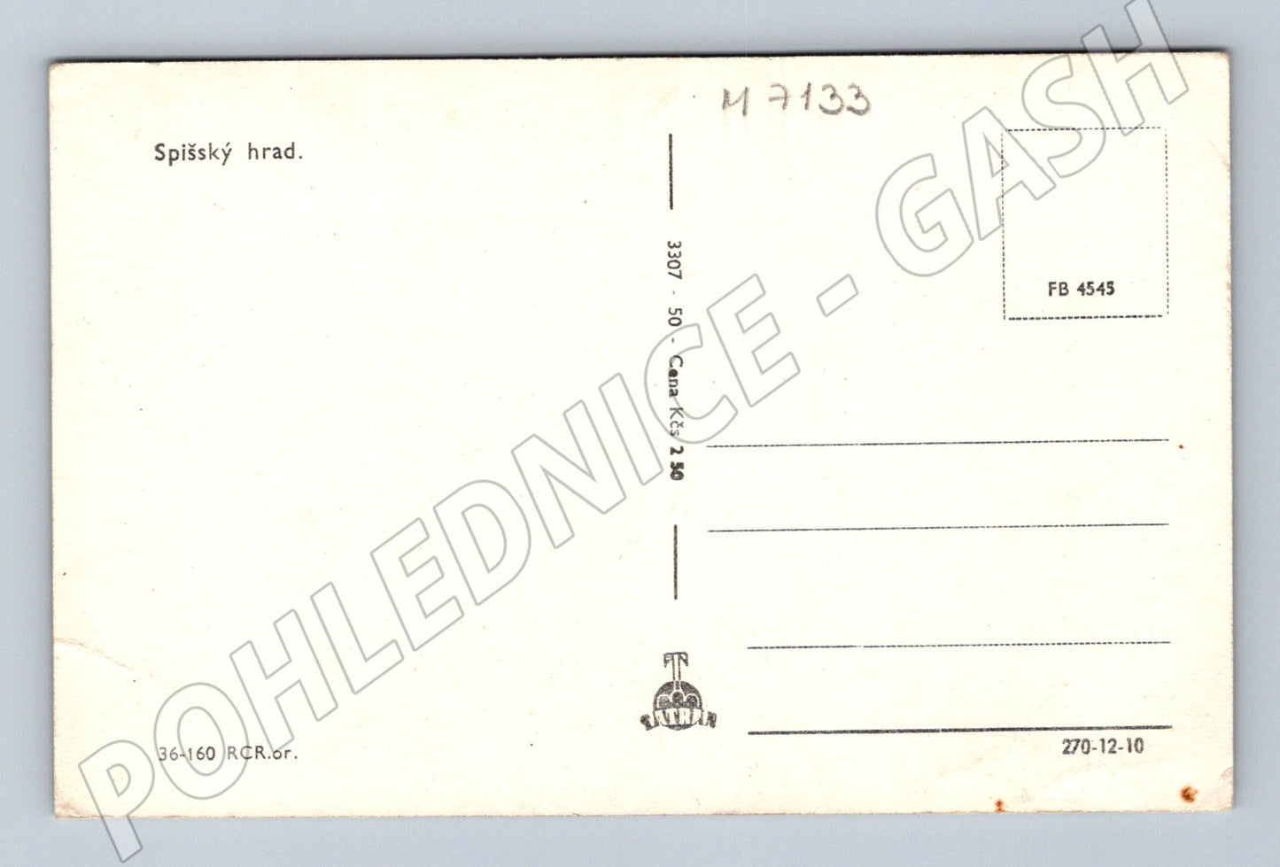 Pohlednice Spišský hrad černobílá (M7133)