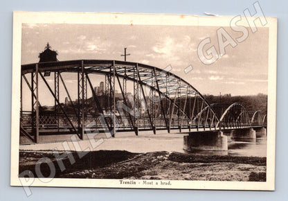 Pohlednice Trenčín most a hrad historická (M7135)