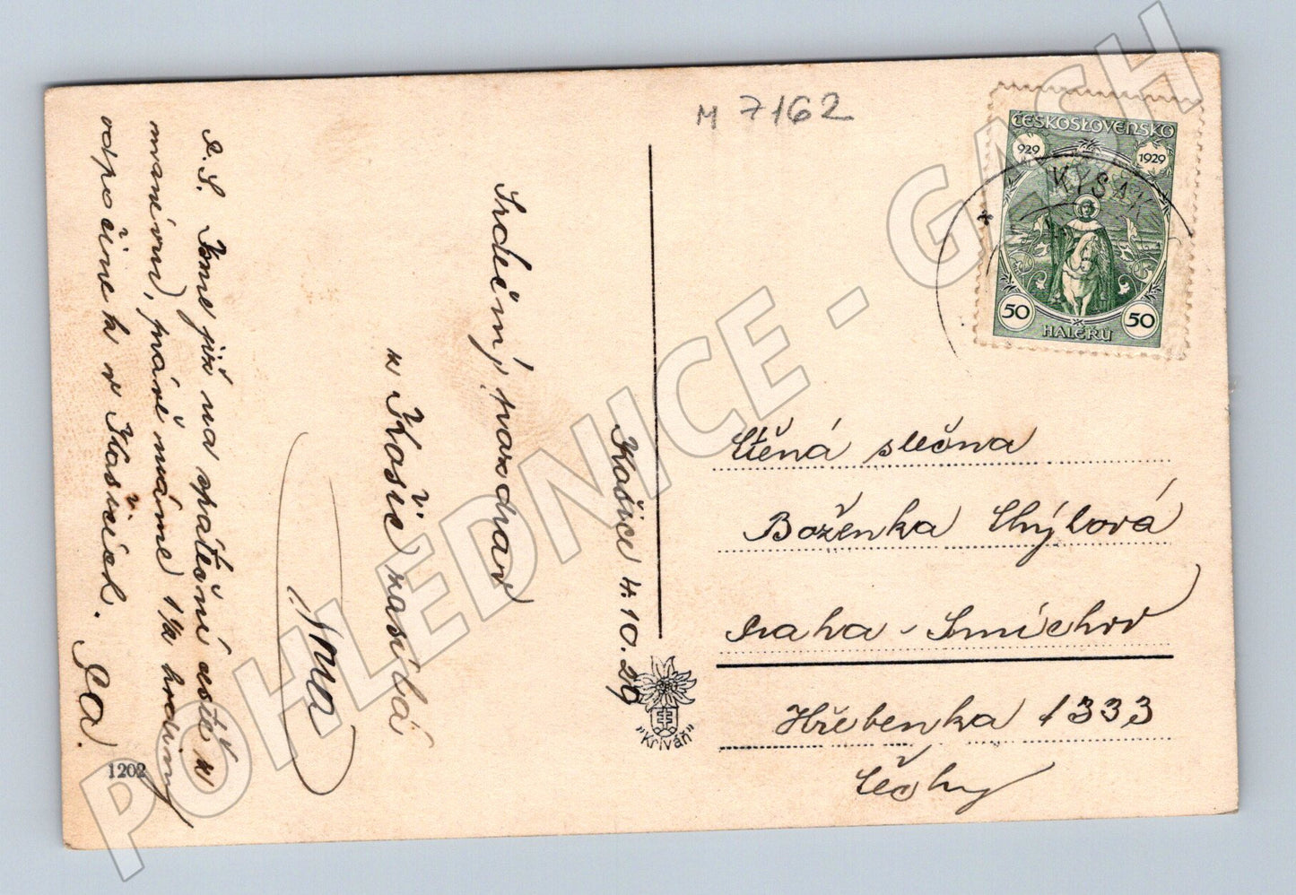 Pohlednice Košice Hlavní ulice 1920 (M7162)