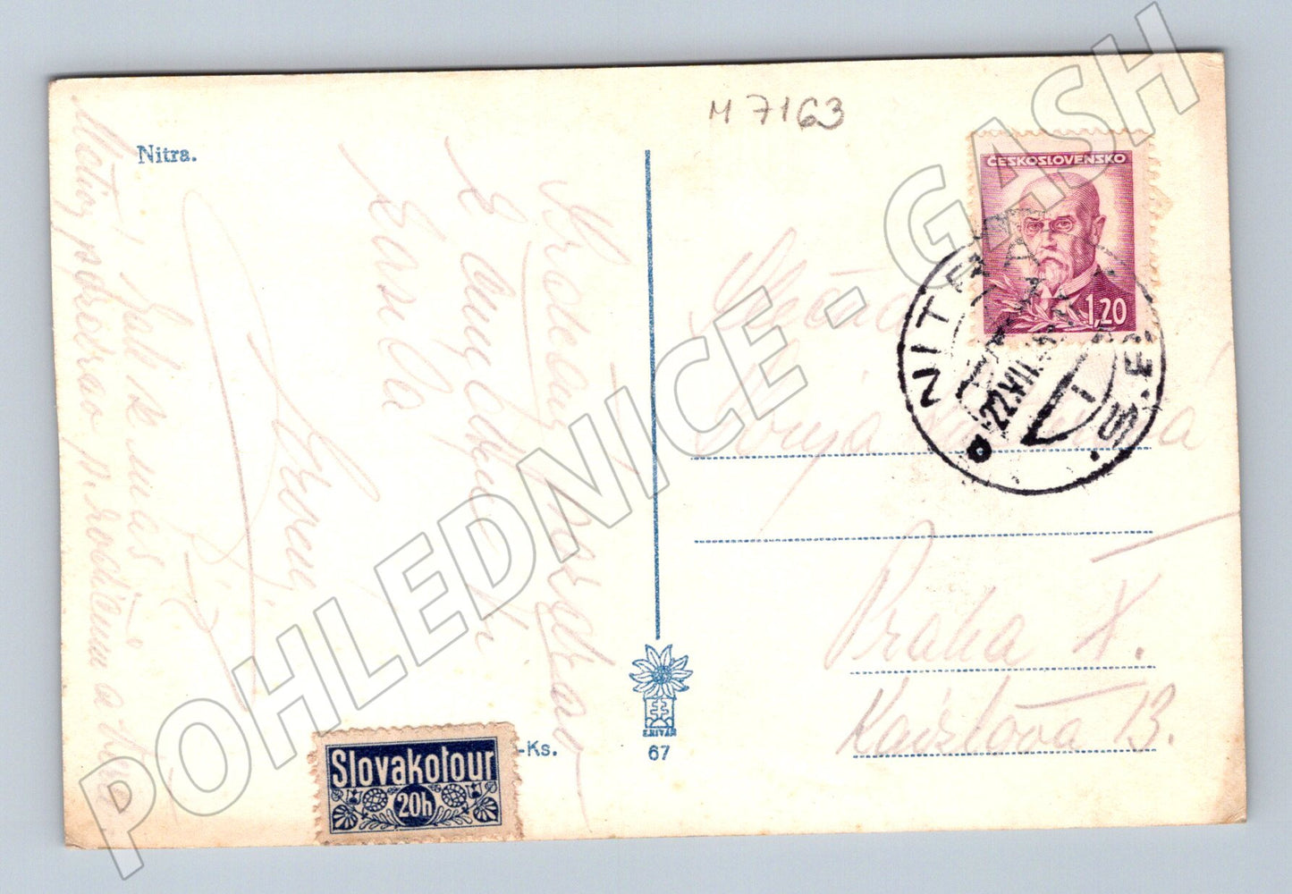 Pohlednice Nitra hrad 1947 (M7163)