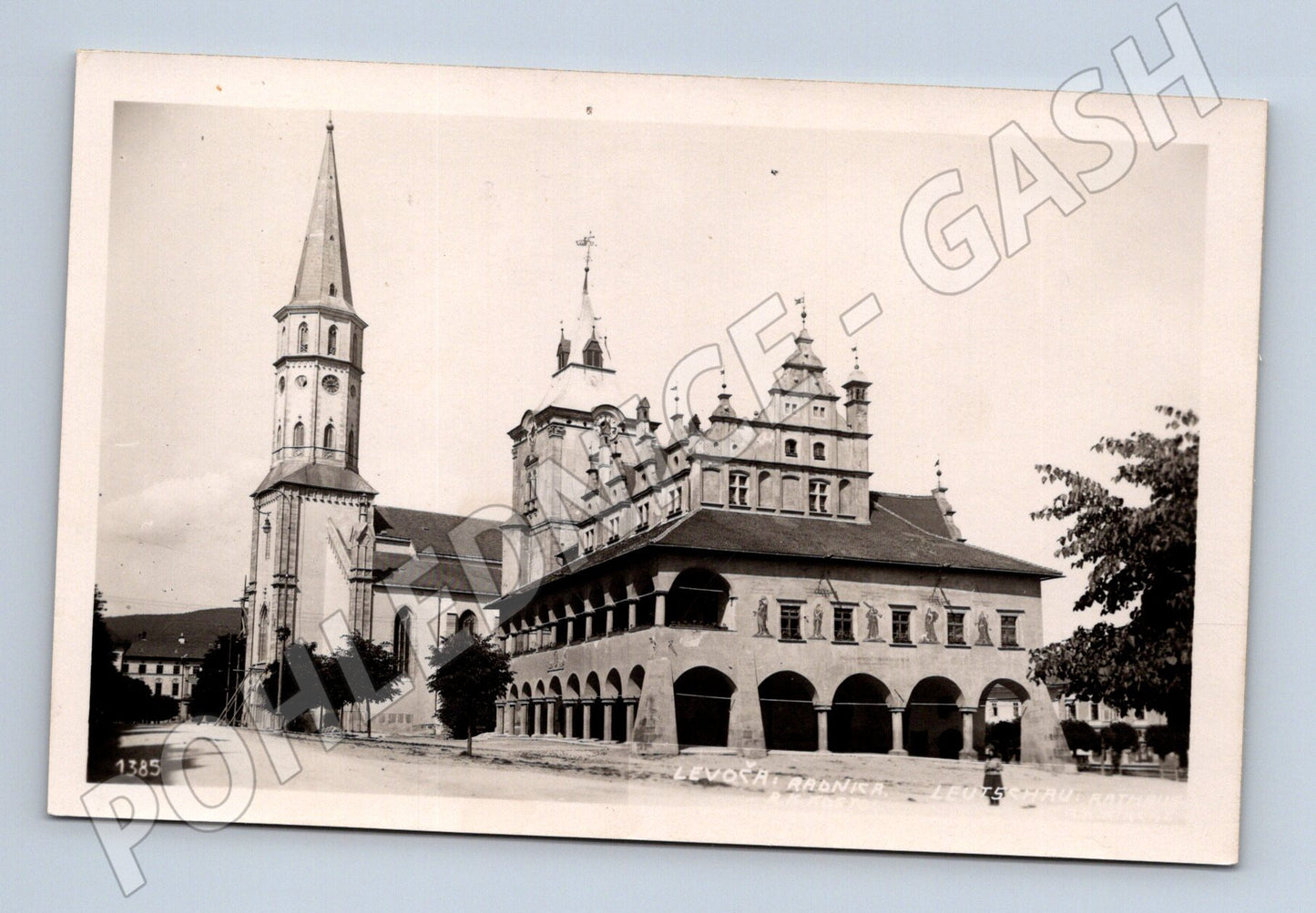 Pohlednice Levoča radnice a kostel (M7167)