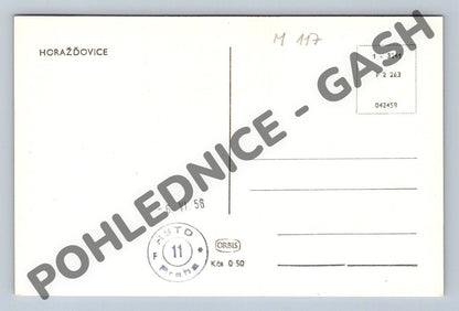 Pohlednice Horažďovice černobílá 1956 (M717)