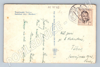Pohlednice Trenčianske Teplice Machnáč 1948 (M7176)