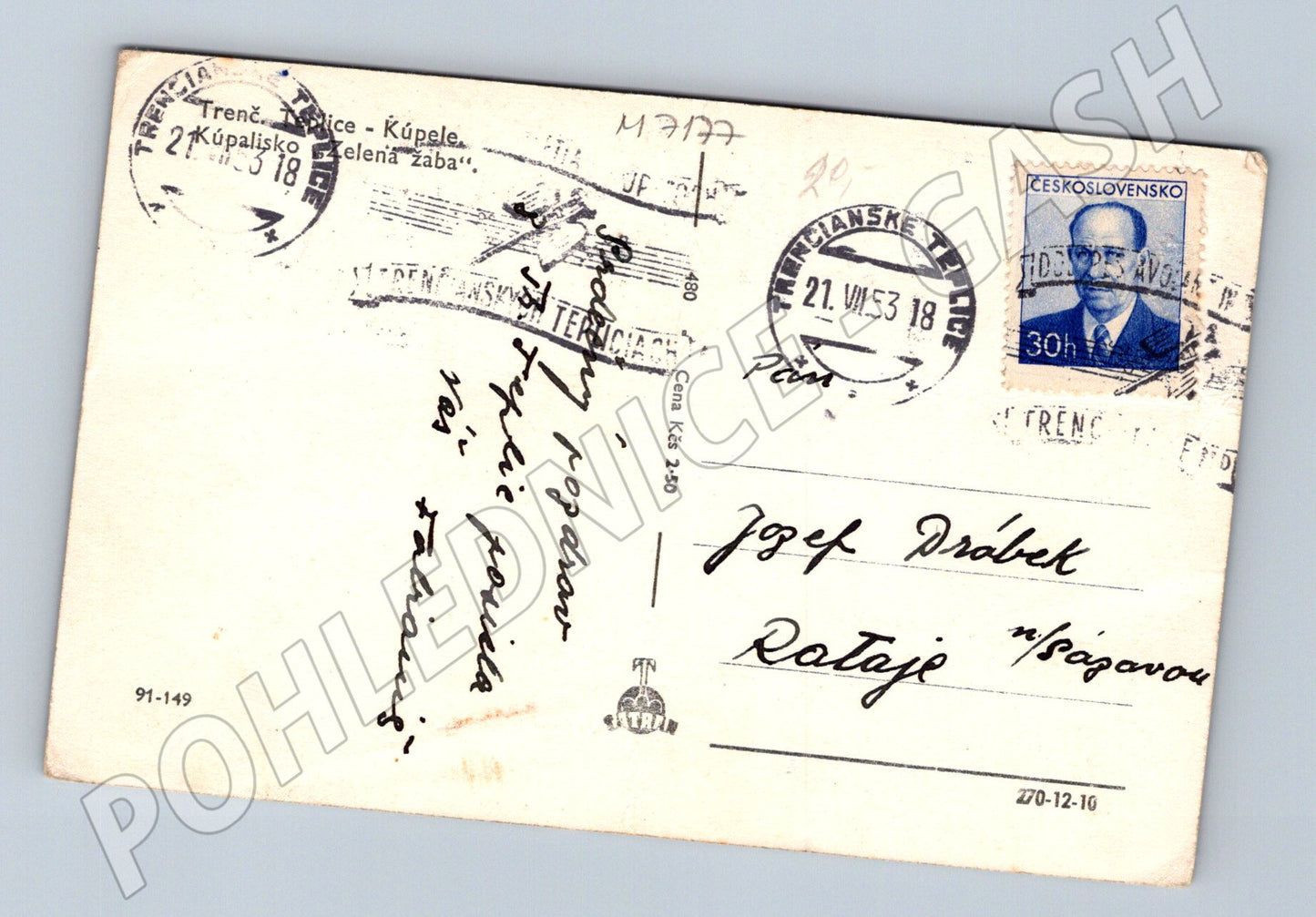 Pohlednice Trenčianske Teplice Zelená žaba (M7177)