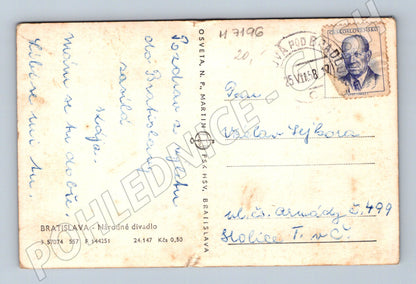 Pohlednice Bratislava Národné divadlo 1958 (M7196)