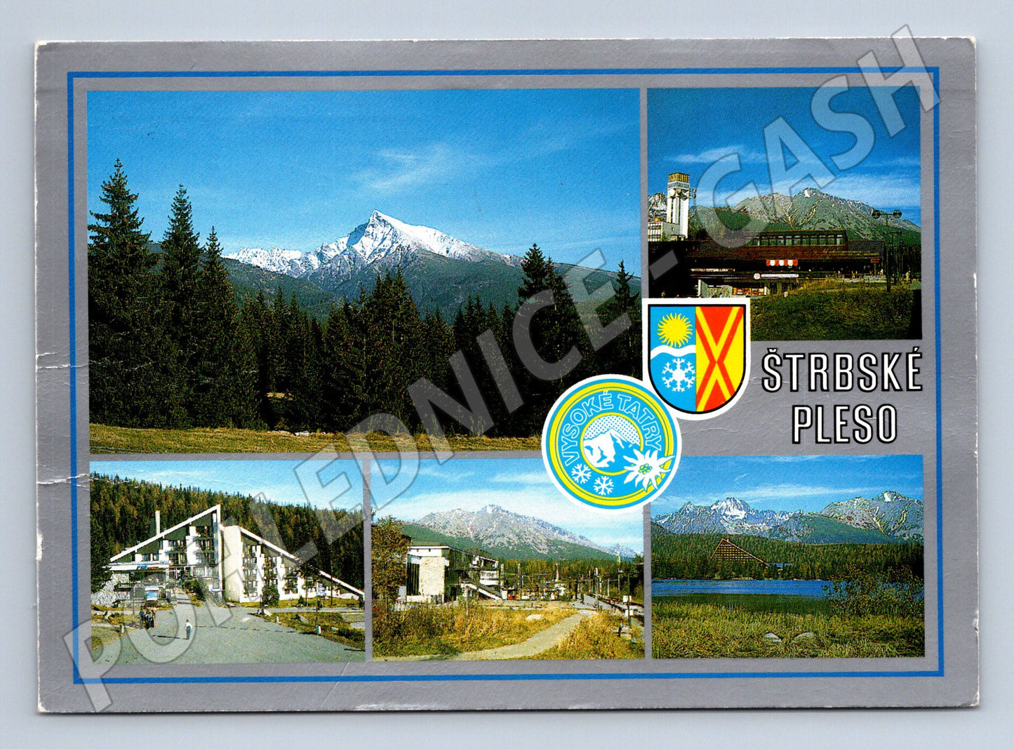 Pohlednice Štrbské Pleso koláž známka (M7199)