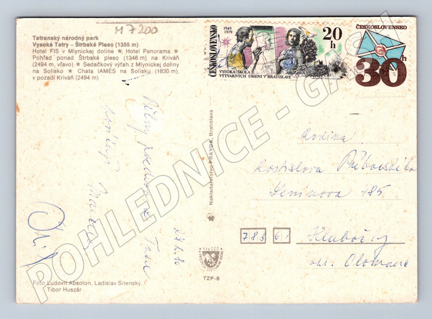 Pohlednice Štrbské Pleso Slovensko (M7200)