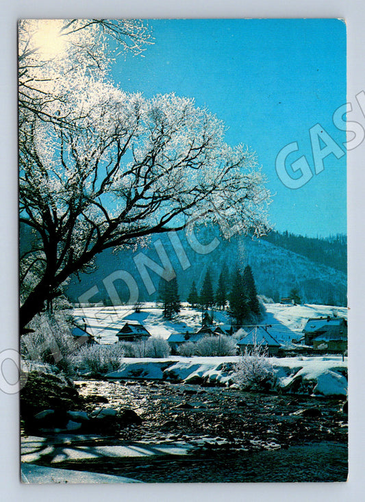 Pohlednice zasněžená krajina prošlá (M7209)