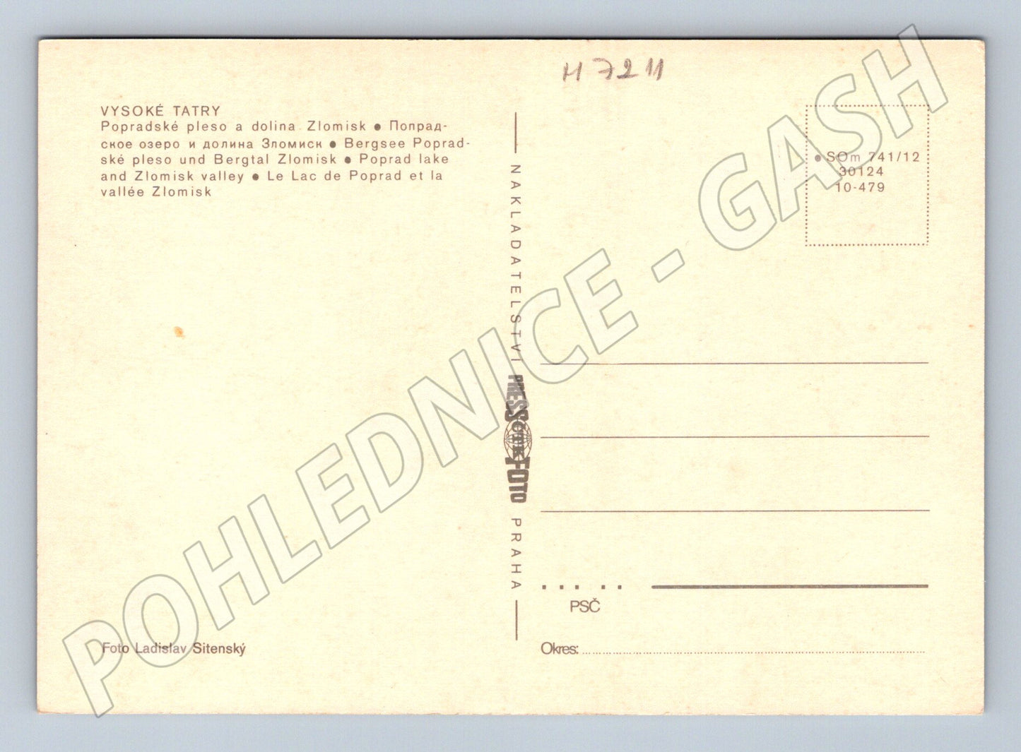 Pohlednice Tatry Popradské pleso Zlomiská (M7211)