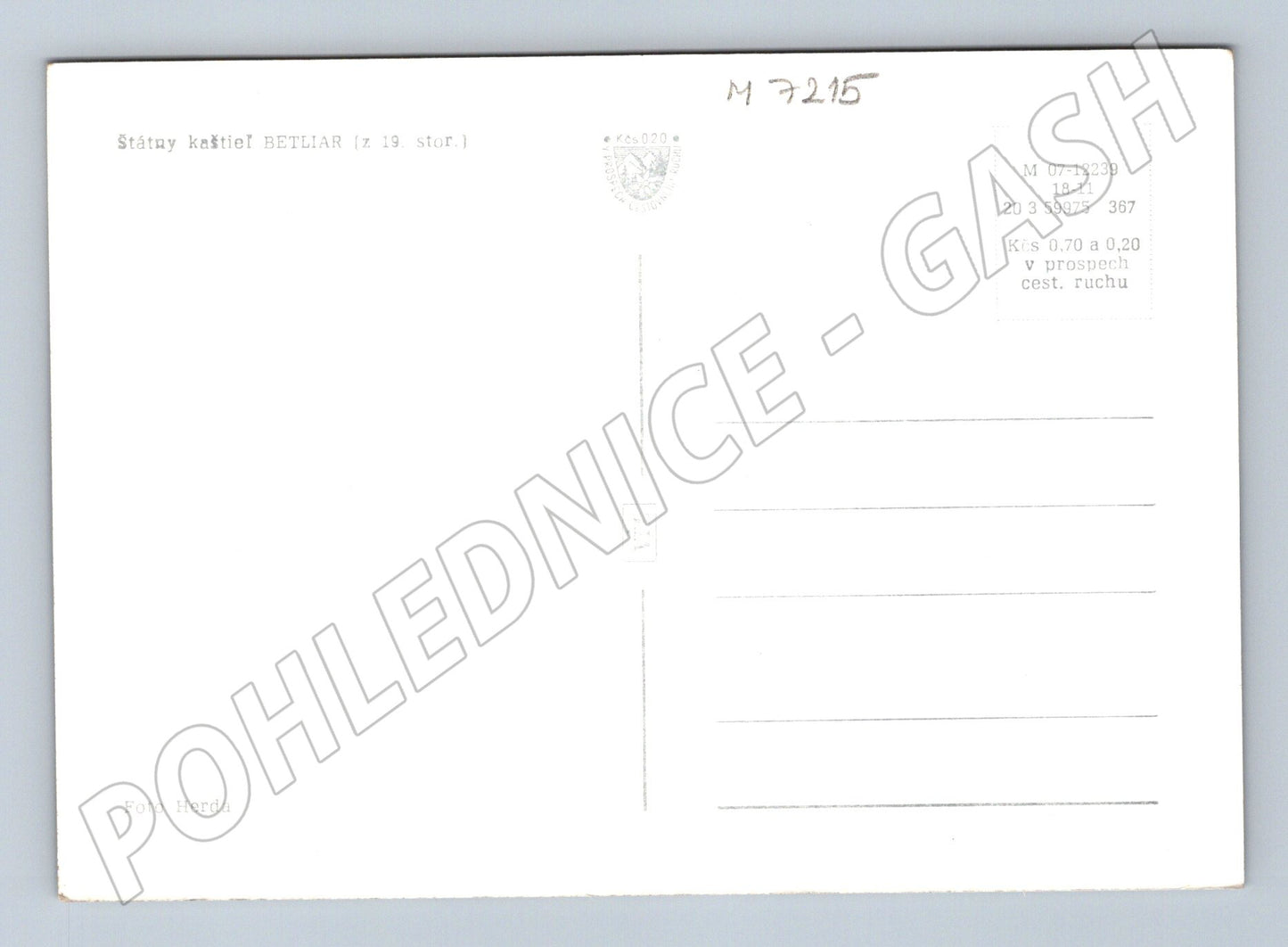 Pohlednice Betliar státní kaštiel (M7215)