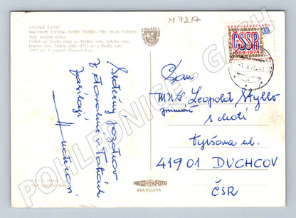 Pohlednice Tatry Malá Studená dolina pošta (M7217)