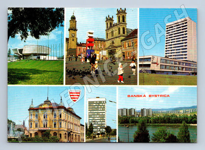 Pohlednice Banská Bystrica koláž použitá (M7219)