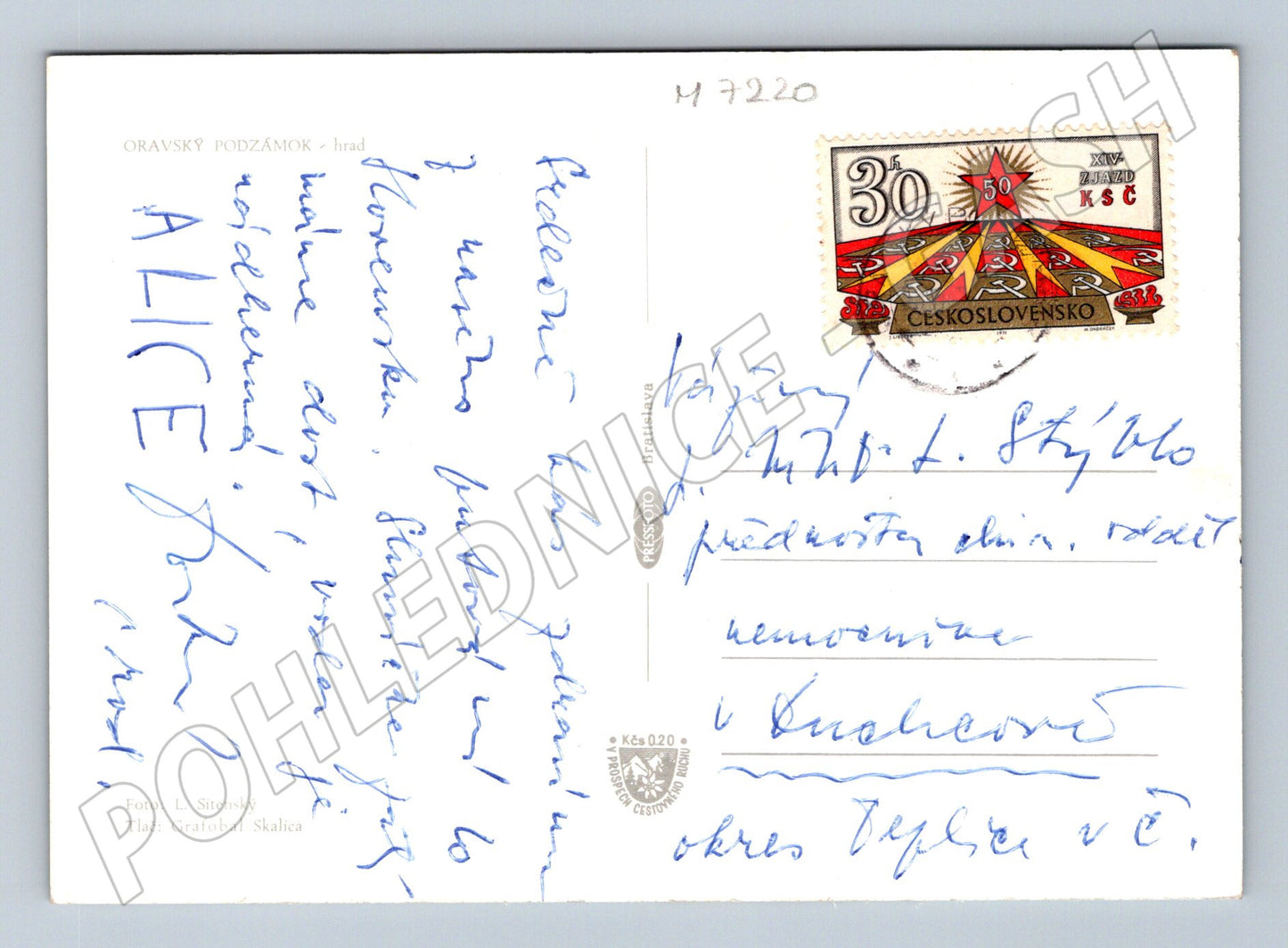 Pohlednice Oravský hrad motiv skály (M7220)