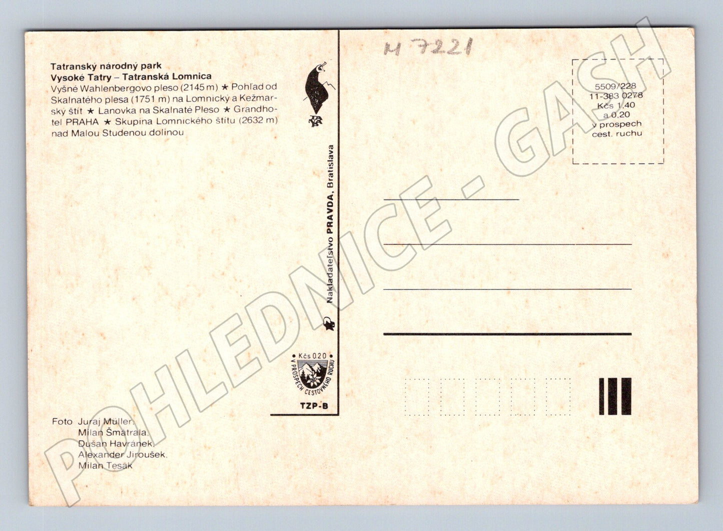 Pohlednice Tatranská Lomnica Slovensko (M7221)