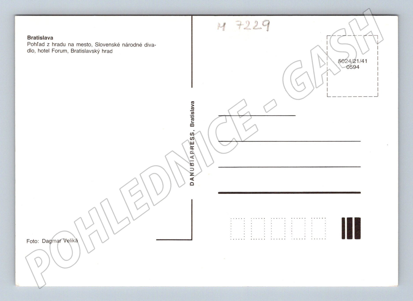 Pohlednice Bratislava památky výběr (M7229)
