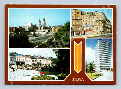 Pohlednice Žilina koláž náměstí hotel Polom (M7242)