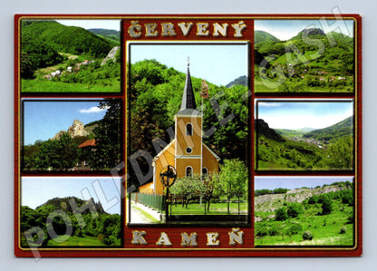 Pohlednice Červený Kameň kostel a příroda (M7247)