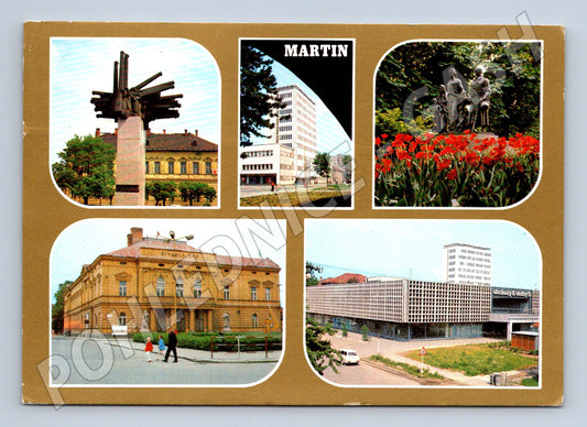 Pohlednice Martin město se známkou (M7250)