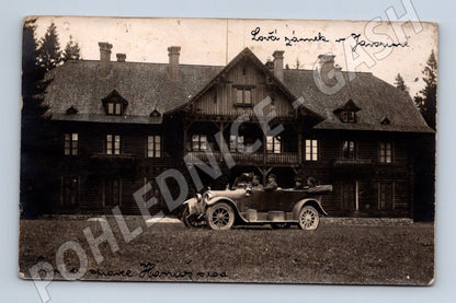 Pohlednice Javořina lovecký zámeček auto (M7257)