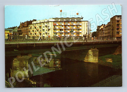 Pohlednice Legnica most a město 80. léta (M7265)