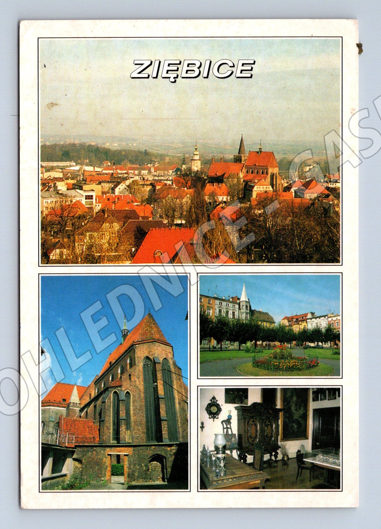 Pohlednice Ziębice koláž známky 1998 (M7268)