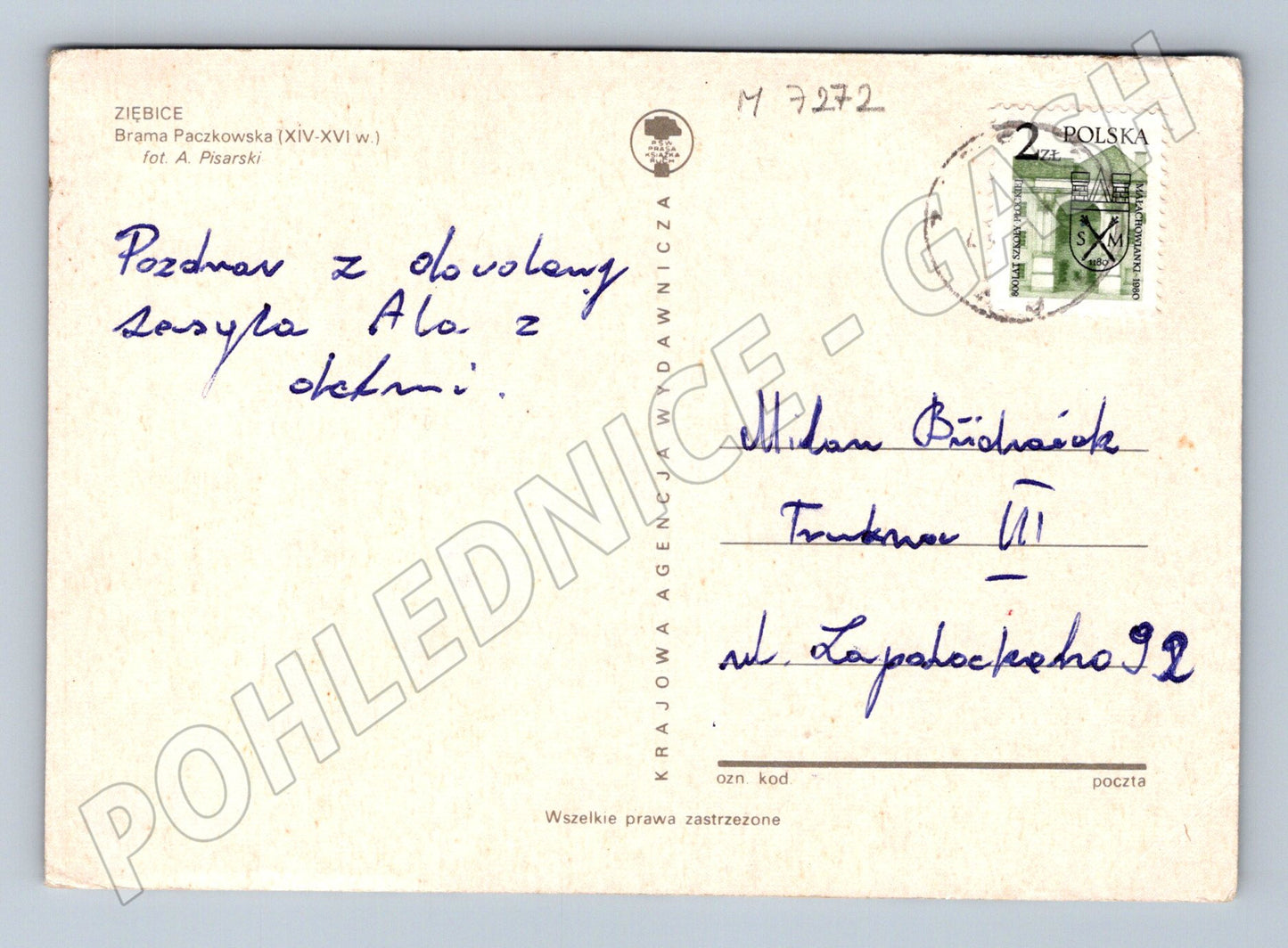 Pohlednice Ziębice Brama Paczkowska (M7272)