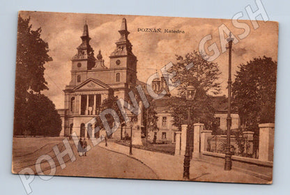 Pohlednice Poznań katedrála 1929 odeslaná (M7274)