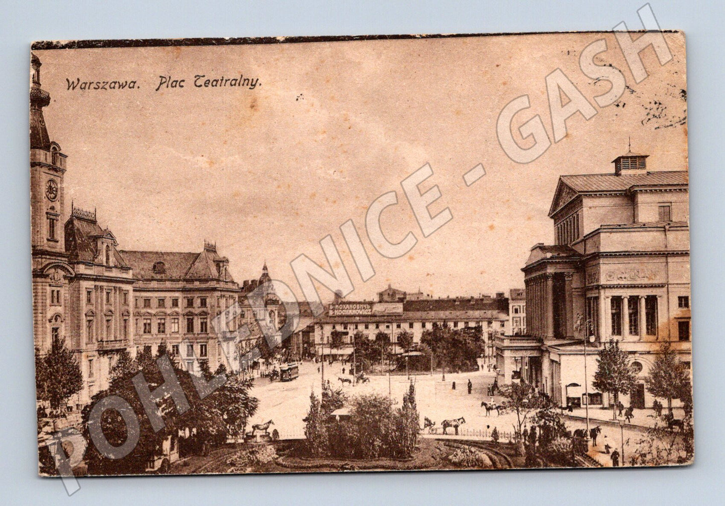 Pohlednice Varšava Plac Teatralny odeslaná (M7279)