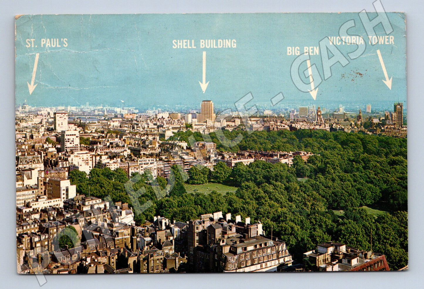 Pohlednice Londýn panorama 1965 známky (M7282)