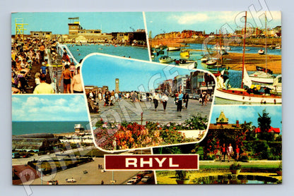Pohlednice Rhyl Wales promenáda a bazén (M7330)