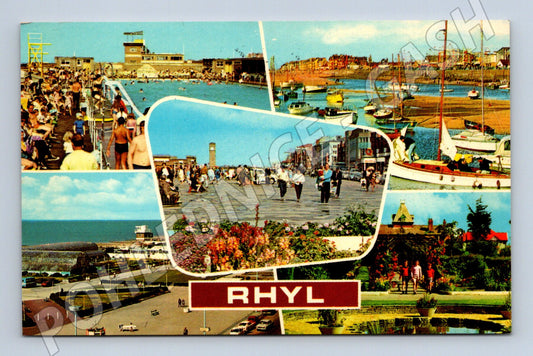 Pohlednice Rhyl Wales promenáda a bazén (M7330)