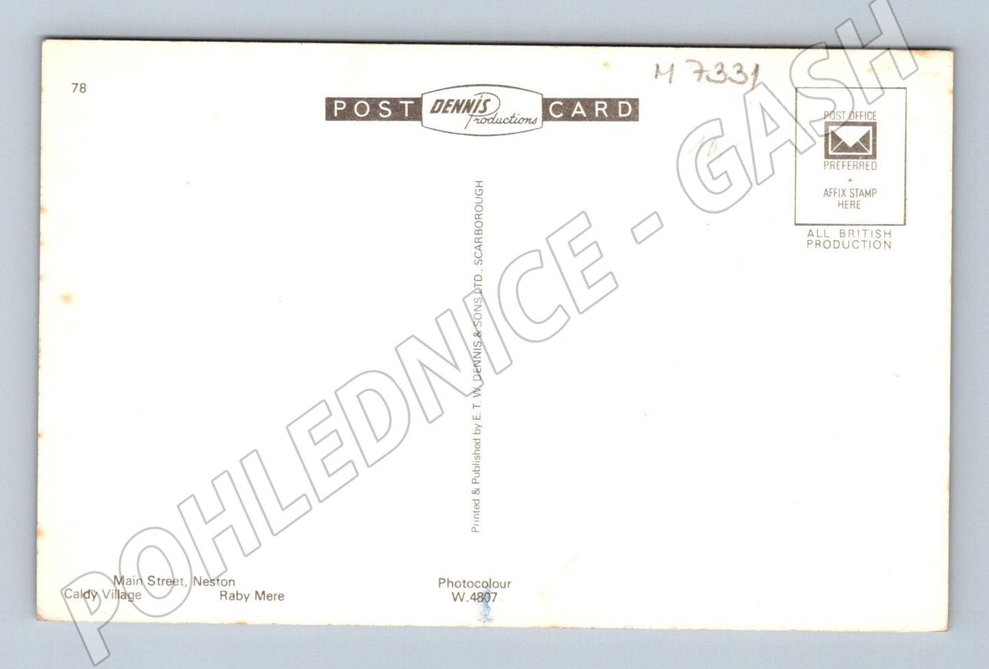 Pohlednice Wirral Neston Raby Mere Caldy (M7331)