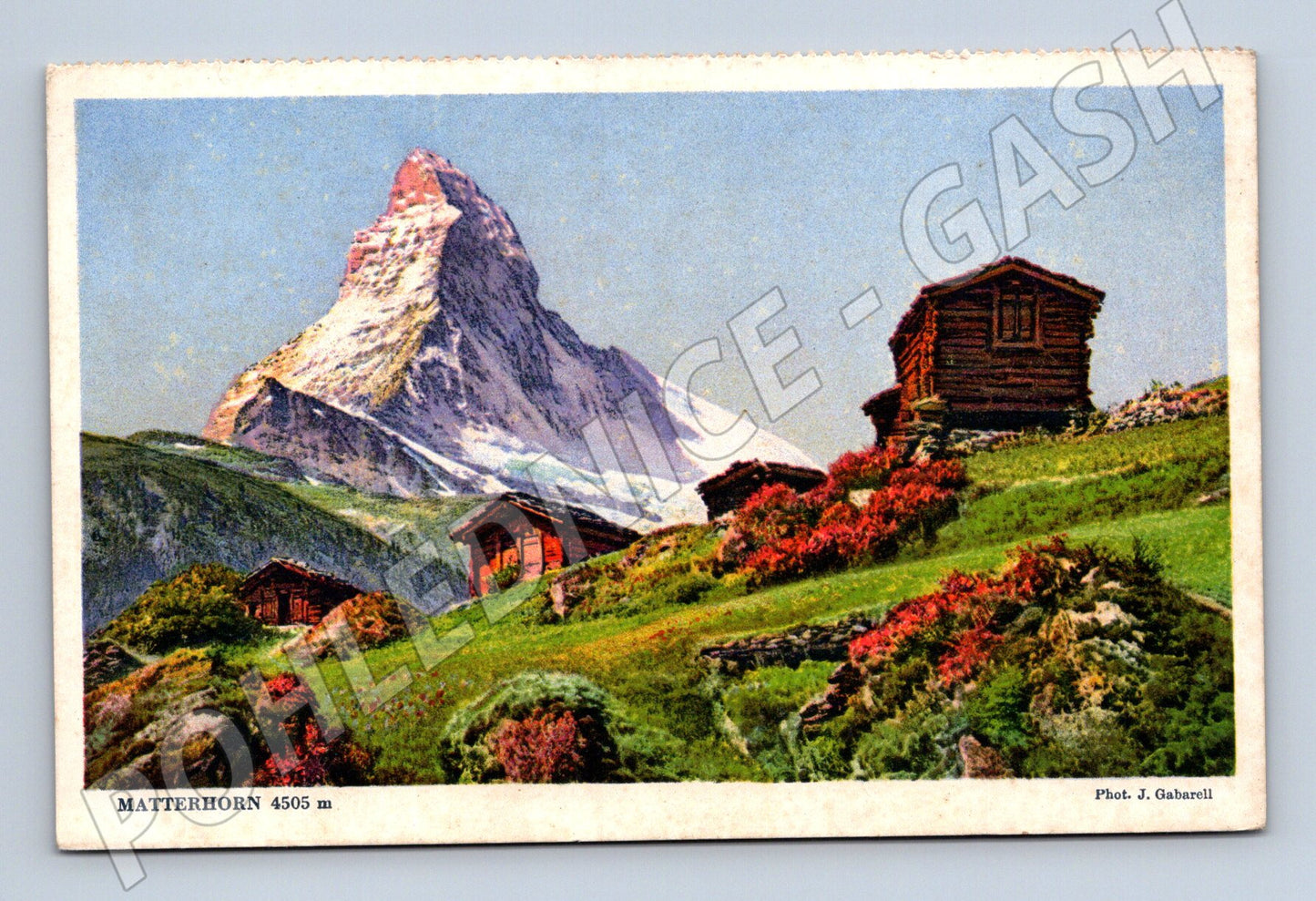 Pohlednice Matterhorn 4505 m Švýcarsko chaty (M7335)