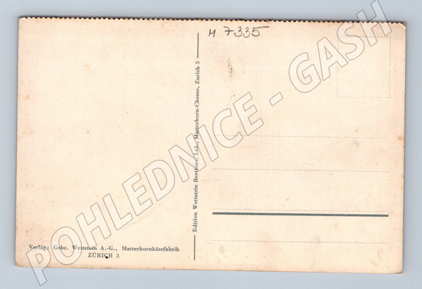 Pohlednice Matterhorn 4505 m Švýcarsko chaty (M7335)