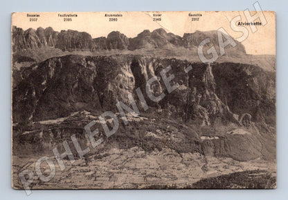 Pohlednice Švýcarsko Alvierkette čb zaslaná (M7336)