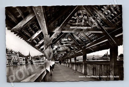 Pohlednice Luzern Kapellbrücke Švýcarsko (M7337)