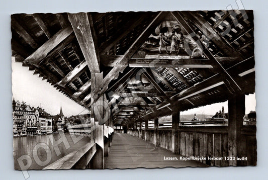 Pohlednice Luzern Kapellbrücke Švýcarsko (M7337)