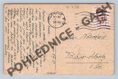 Pohlednice zimní horská krajina ČSR 1952 (M734)