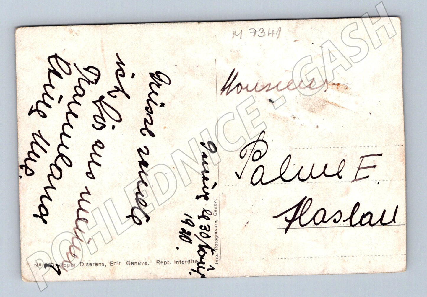 Pohlednice Ženeva nábřeží a maják jezero (M7341)