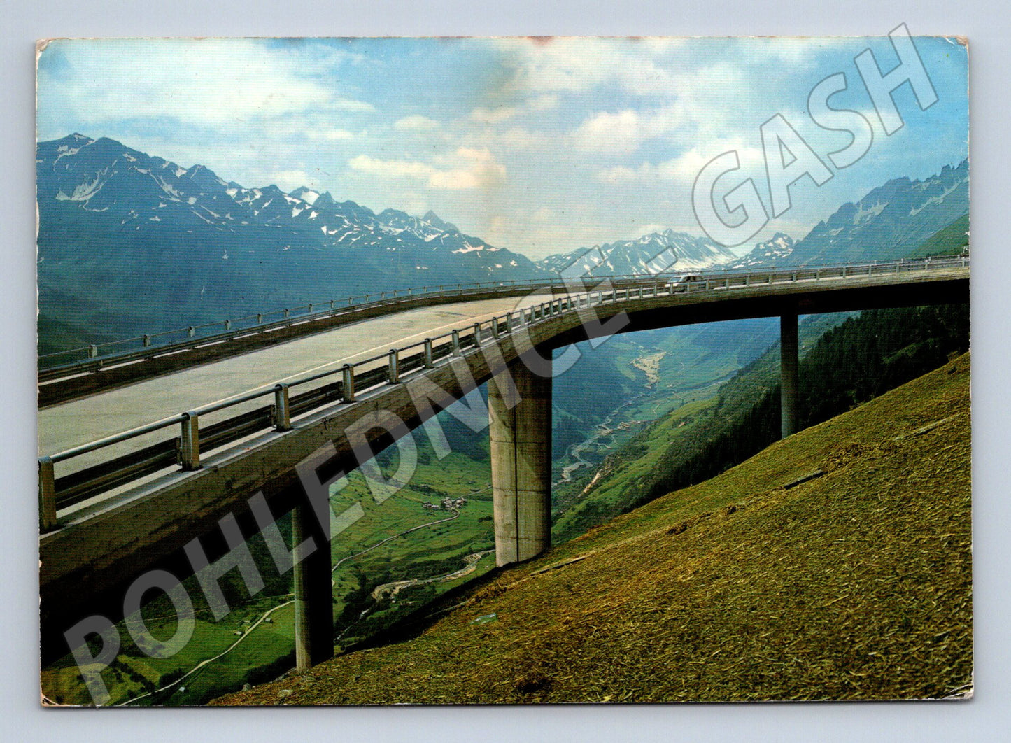 Pohlednice Gotthardův viadukt Alpy Švýcarsko (M7344)