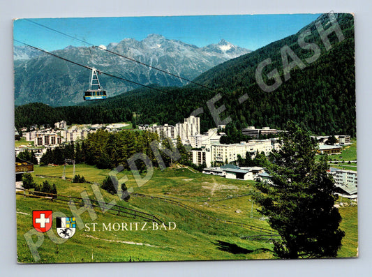 Pohlednice St Moritz Bad lanovka 1978 (M7349)
