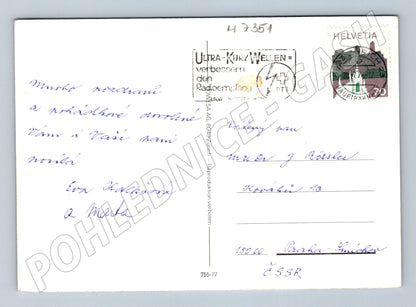 Pohlednice Matterhorn a alpské květiny (M7351)