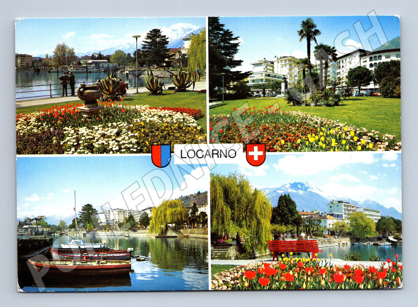 Pohlednice Locarno Švýcarsko Alpy 1987 (M7352)