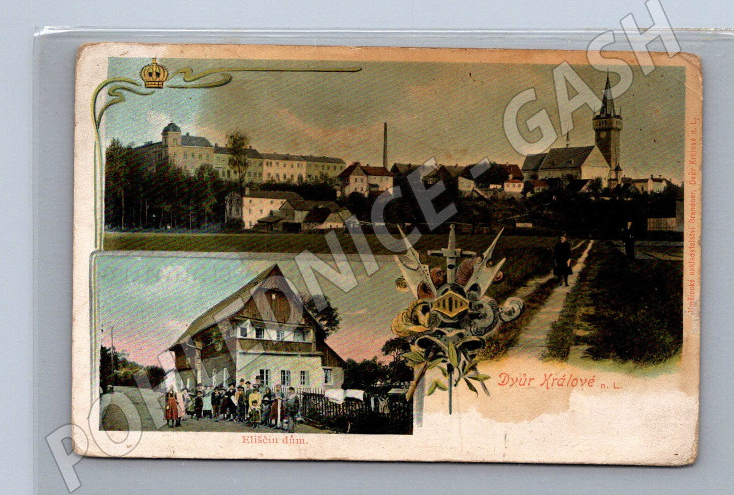 Postcard Dvůr Králové Eliščin house (M7357)
