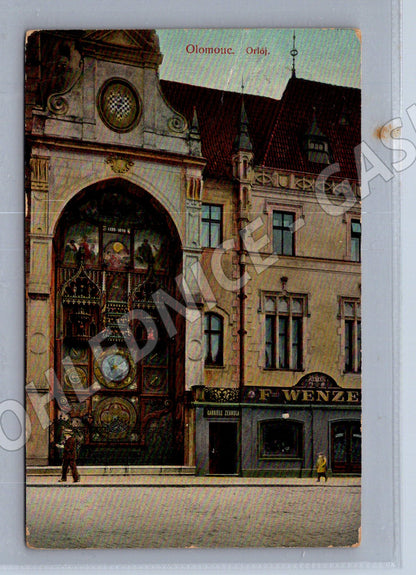 Postcard Olomouc astronomical clock old until 1950 (M7358)