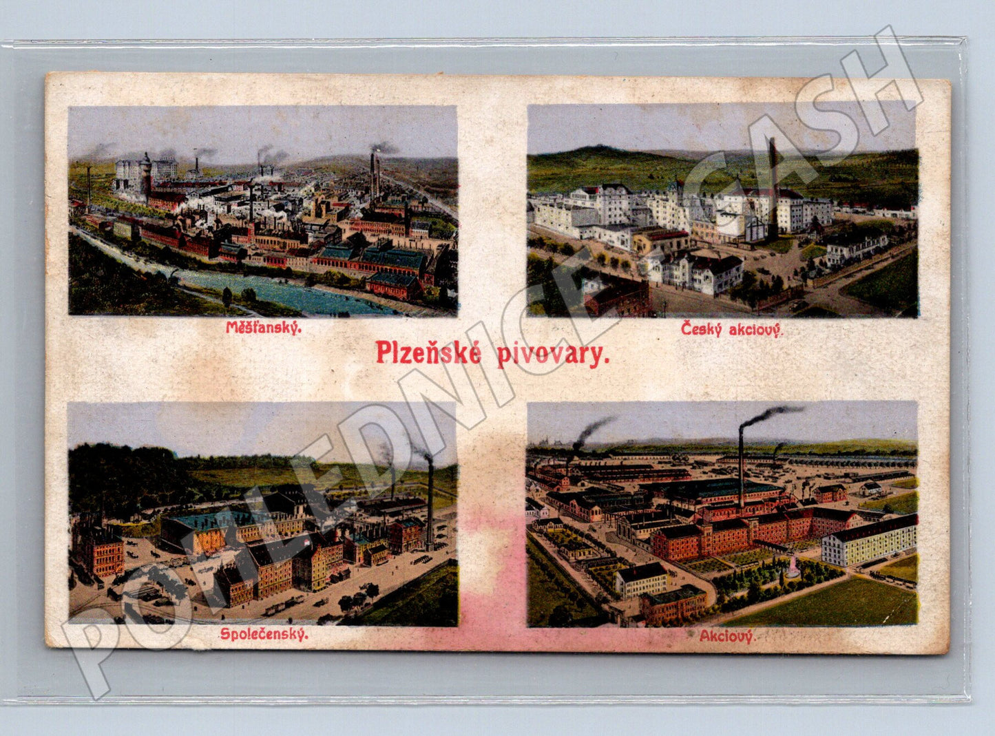 Pohlednice Plzeňské pivovary ilustrovaná (M7368)