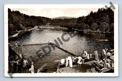 Pohlednice Lázně Libverda koupaliště 1947 (M737)
