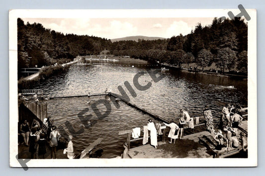 Pohlednice Lázně Libverda koupaliště 1947 (M737)